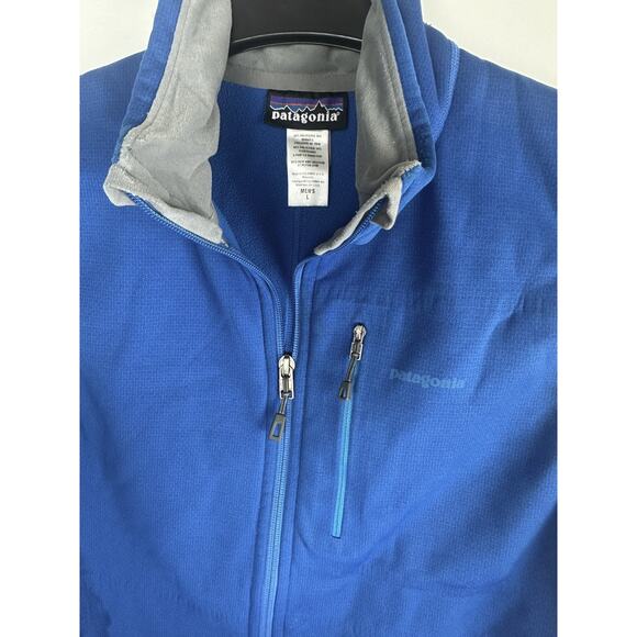 *Flawed* Patagonia Piton Hybrid Polartec Fleece Vest Men's Large Blue Full ZIp - Picture 5 of 14